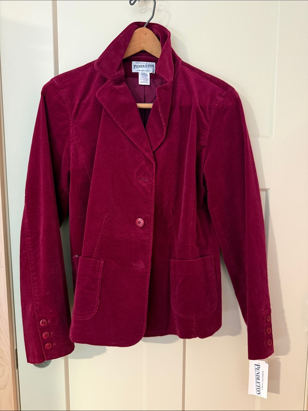 Pendleton Deep Burgundy Corduroy Blazer